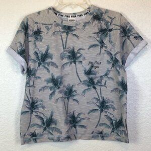 VS Victoria's Secret Pink No Bad Rays Graphic Palm Shirt size XS